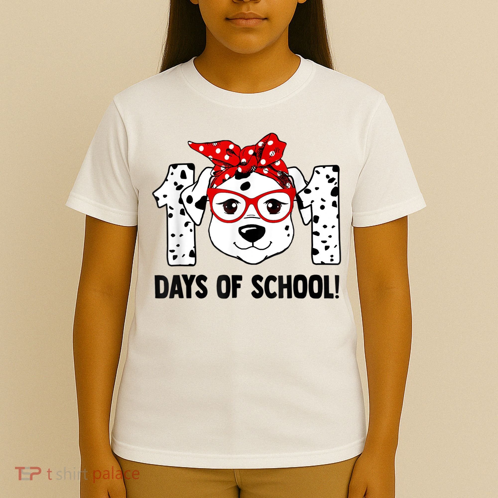 101 Days Of School Dalmatian Dog Teachers Kids Gift T-Shirt