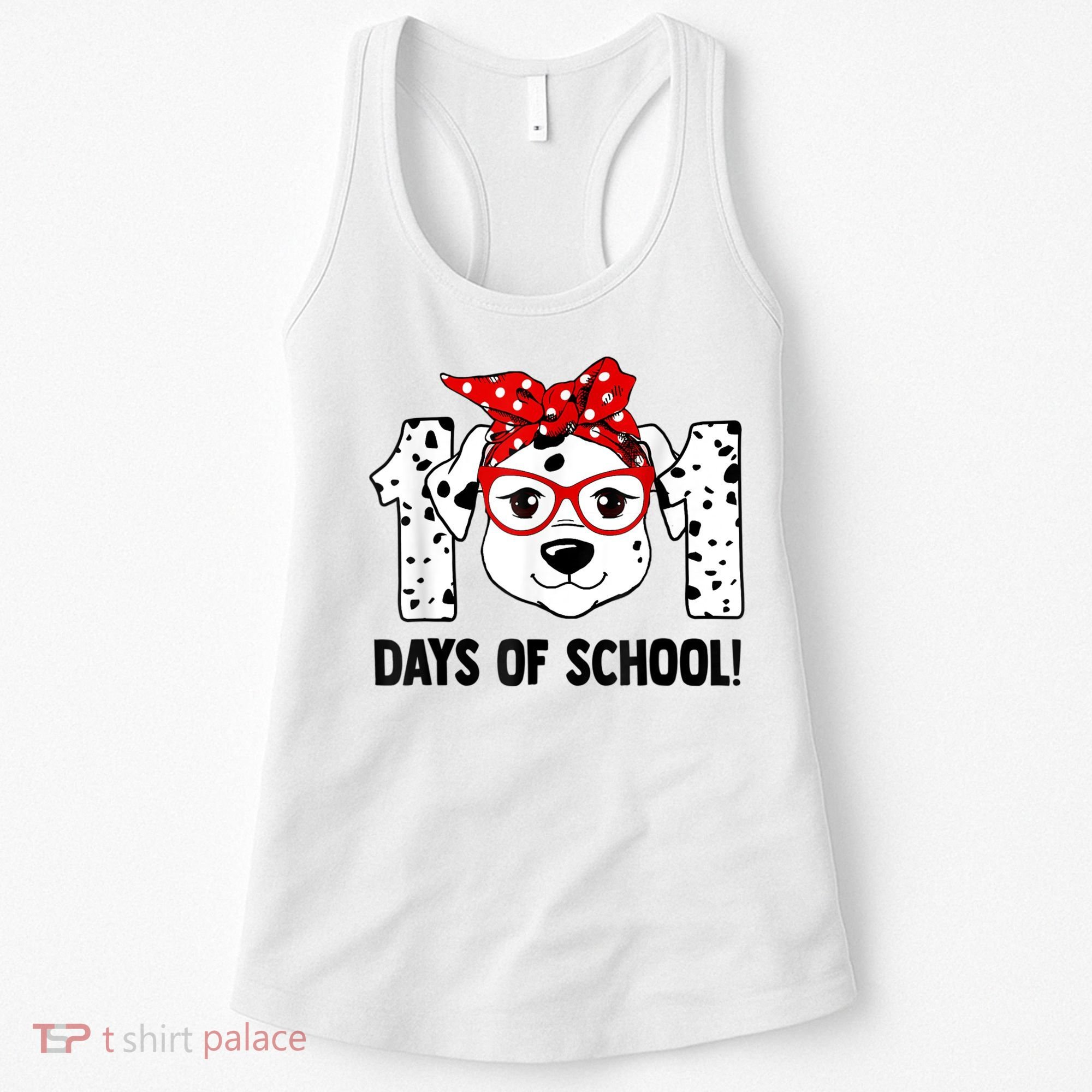 101 Days Of School Dalmatian Dog Teachers Kids Gift Women's Tank Top
