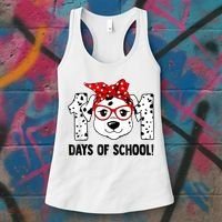 101 Days Of School Dalmatian Dog Teachers Kids Gift Women's Tank Top thumb 3