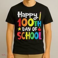 100th Day Of School A Gift For Teachers Kids Child Happy 100 Days T-Shirt thumb 3
