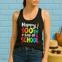 100th Day Of School A Gift For Teachers Kids Child Happy 100 Days Women's Tank Top thumb 2