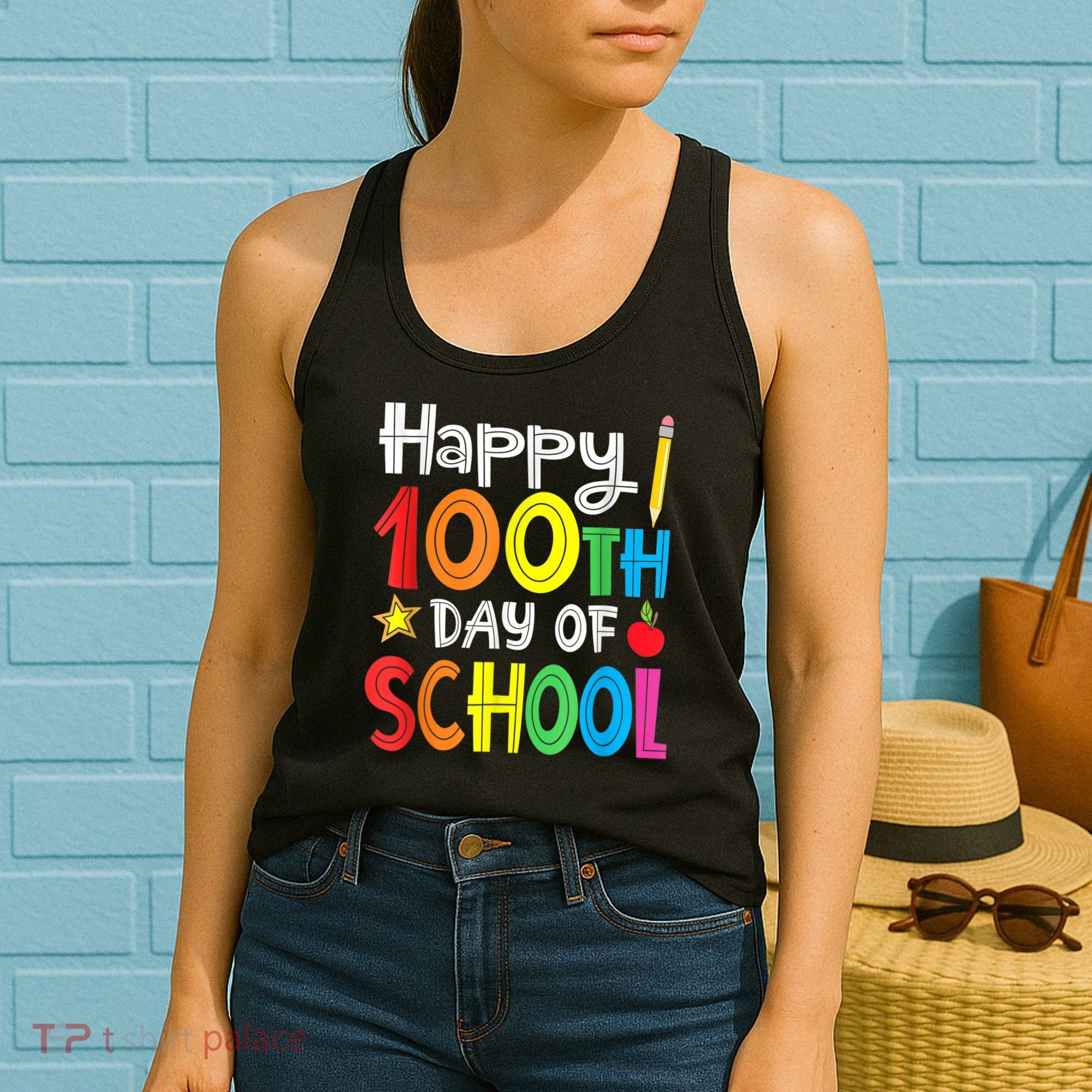100th Day Of School A Gift For Teachers Kids Child Happy 100 Days Women's Tank Top
