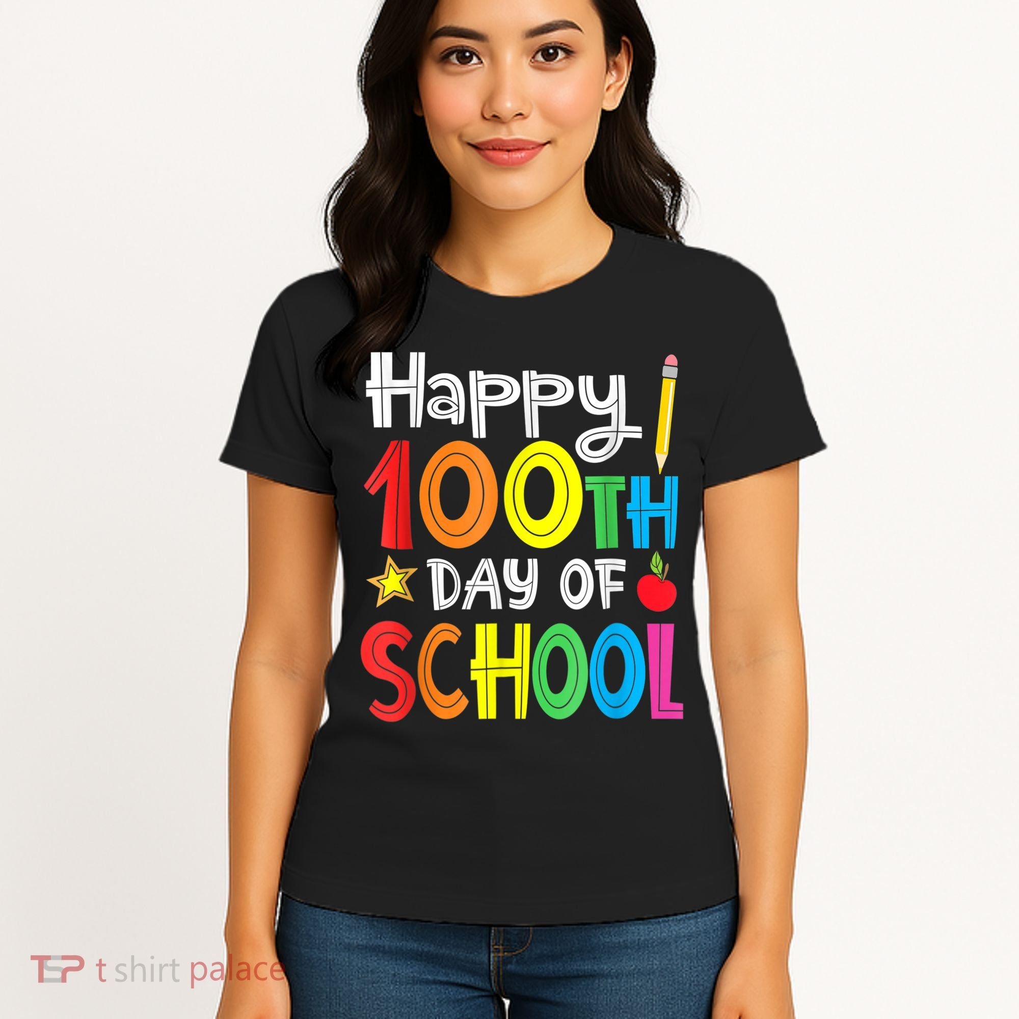 100th Day Of School A Gift For Teachers Kids Child Happy 100 Days Women's T-Shirt