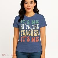 100th Day Of School I’m The Teacher It’s Me Funny Teacher Women's T-Shirt thumb 4