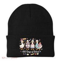 100 Days Of School Ducks Ducks Goose Teacher Student Beanie thumb 0