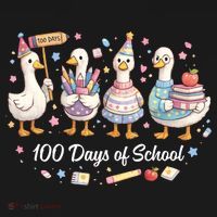100 Days Of School Ducks Ducks Goose Teacher Student Women's Hoodie thumb 2
