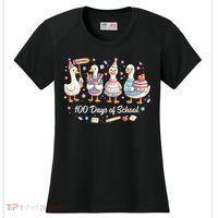 100 Days Of School Ducks Ducks Goose Teacher Student Women's Cooling Performance Crew T-Shirt thumb 0