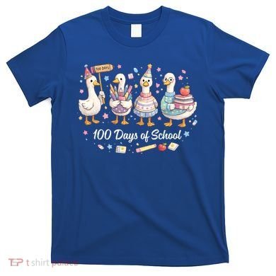 100 Days Of School Ducks Ducks Goose Teacher Student T-Shirt