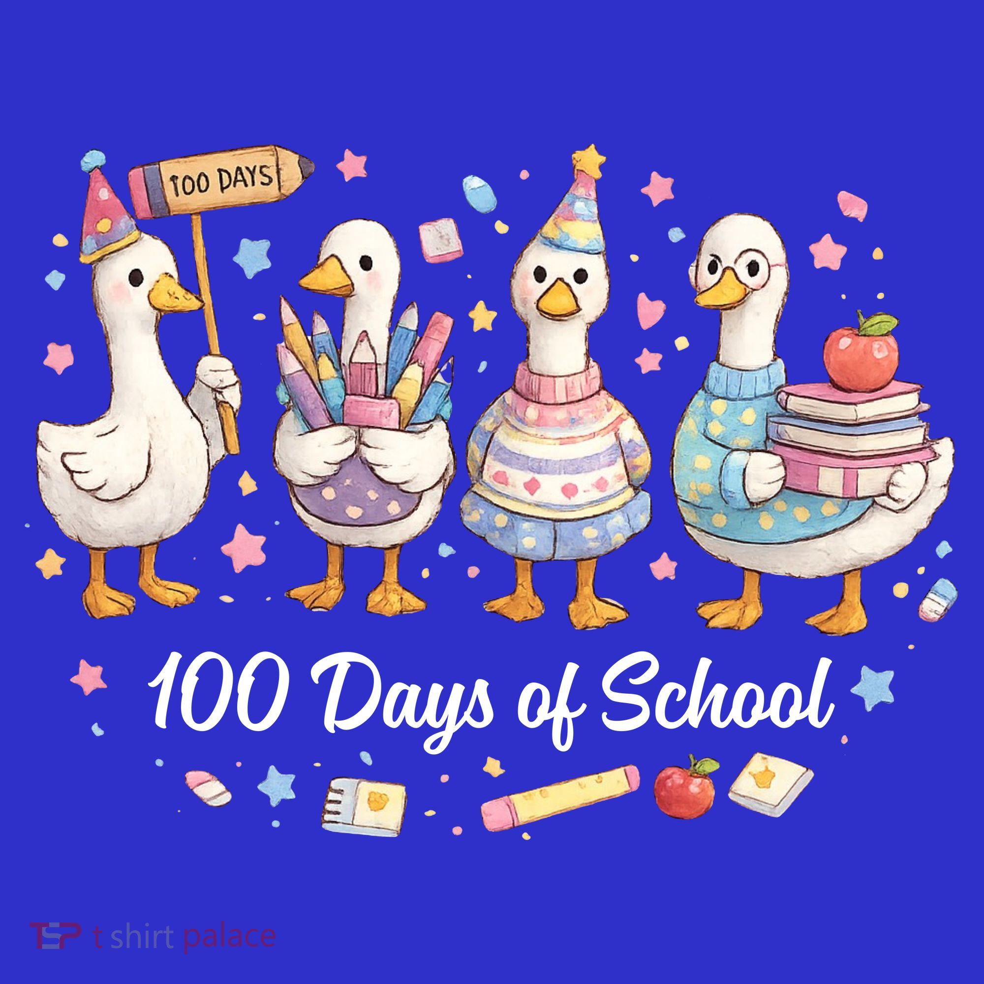 100 Days Of School Ducks Ducks Goose Teacher Student Women's Tank Top