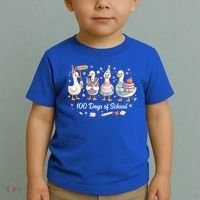 100 Days Of School Ducks Ducks Goose Teacher Student Toddler T-Shirt thumb 2