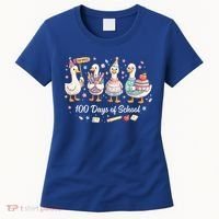 100 Days Of School Ducks Ducks Goose Teacher Student Women's T-Shirt thumb 0