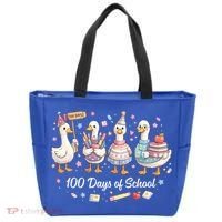 100 Days Of School Ducks Ducks Goose Teacher Student Tote Bag thumb 0