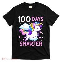 100th Day of School Unicorn 100 Days Smarter Kindergarten T-Shirt thumb 0