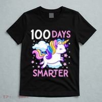 100th Day of School Unicorn 100 Days Smarter Kindergarten T-Shirt thumb 5