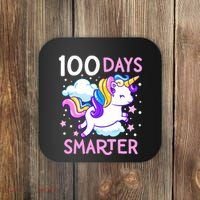 100th Day of School Unicorn 100 Days Smarter Kindergarten Coaster thumb 0