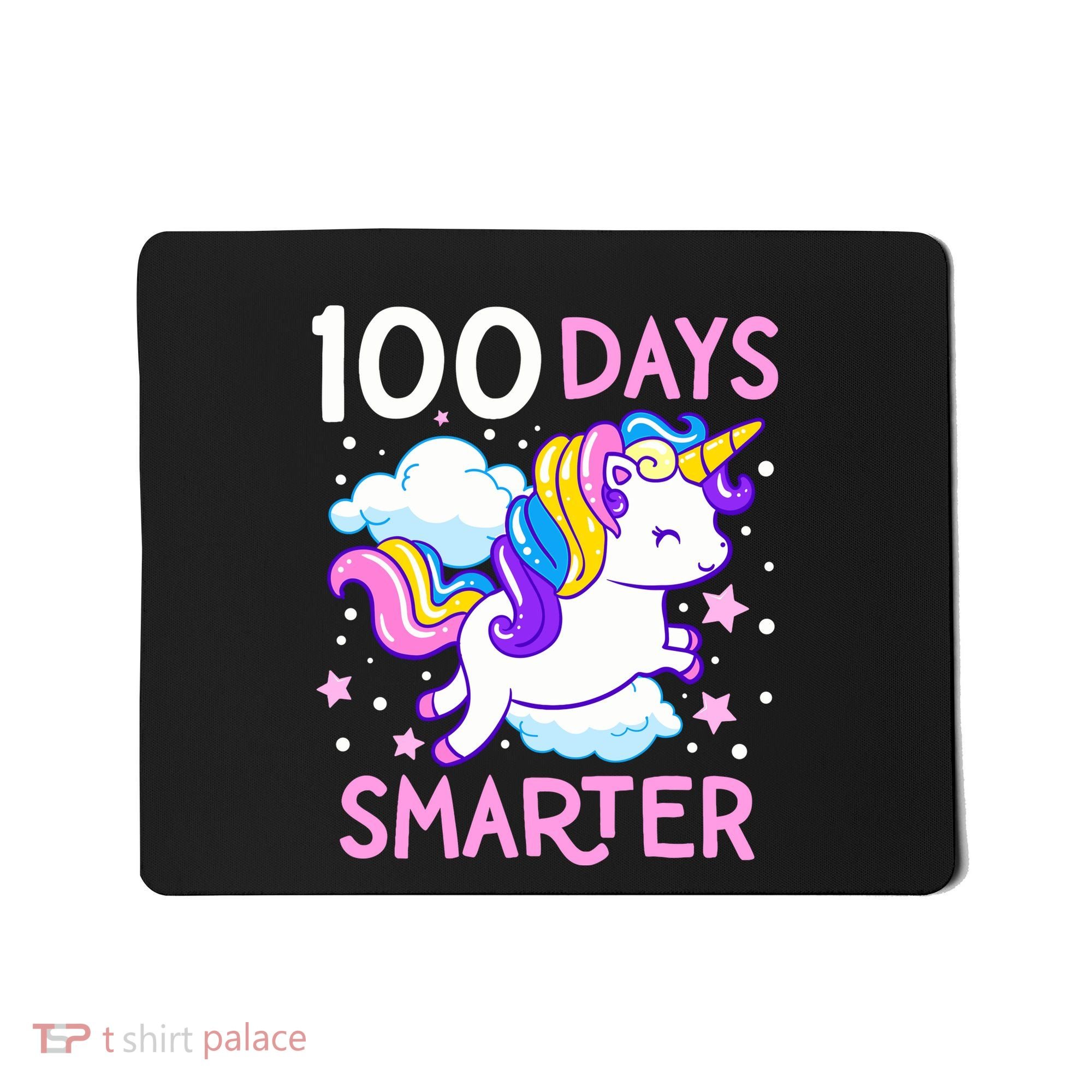 100th Day of School Unicorn 100 Days Smarter Kindergarten Mousepad