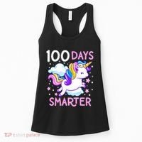 100th Day of School Unicorn 100 Days Smarter Kindergarten Women's Tank Top thumb 0