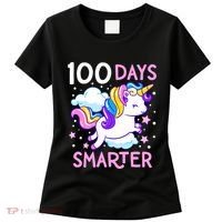 100th Day of School Unicorn 100 Days Smarter Kindergarten Women's T-Shirt thumb 0