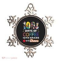 100 Days Of Coffee 12th Grade And Chaos Funny Schoo Teacher Ornament thumb 0
