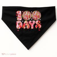 100 Days Of School Retro Disco Ball 100th Day Of School USA-Made Doggie Bandana thumb 0