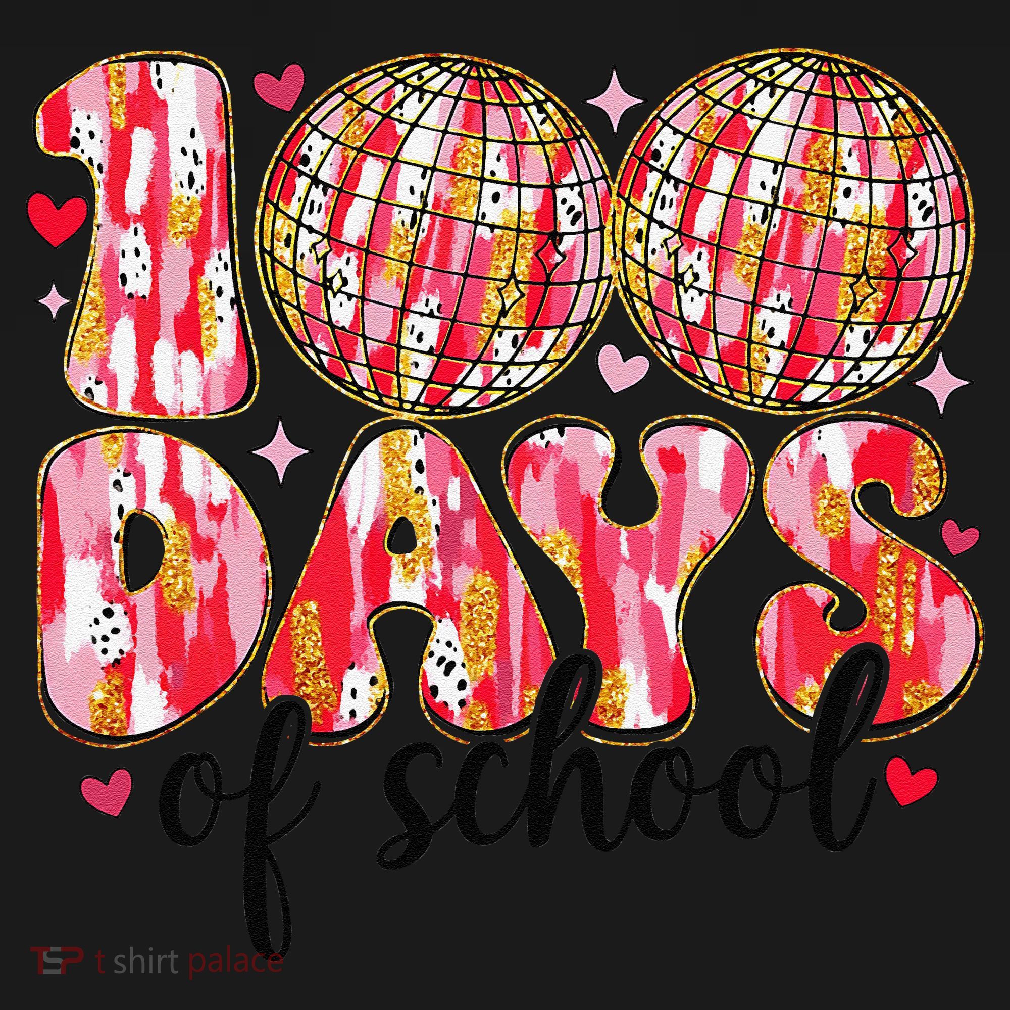 100 Days Of School Retro Disco Ball 100th Day Of School Apron