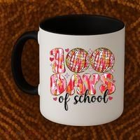 100 Days Of School Retro Disco Ball 100th Day Of School Coffee Mug thumb 2