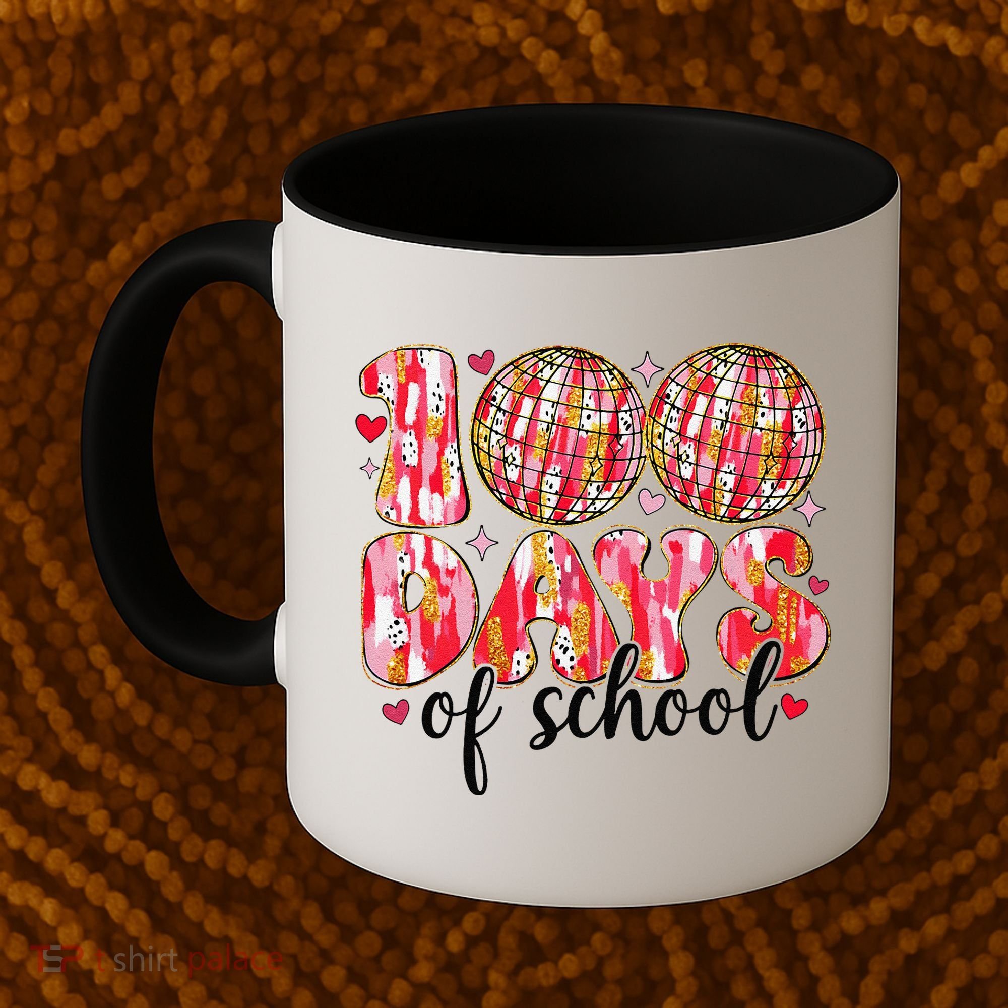 100 Days Of School Retro Disco Ball 100th Day Of School Coffee Mug