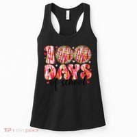100 Days Of School Retro Disco Ball 100th Day Of School Women's Tank Top thumb 0