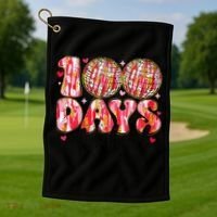 100 Days Of School Retro Disco Ball 100th Day Of School Golf Towel thumb 1