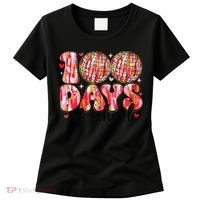 100 Days Of School Retro Disco Ball 100th Day Of School Women's T-Shirt thumb 0