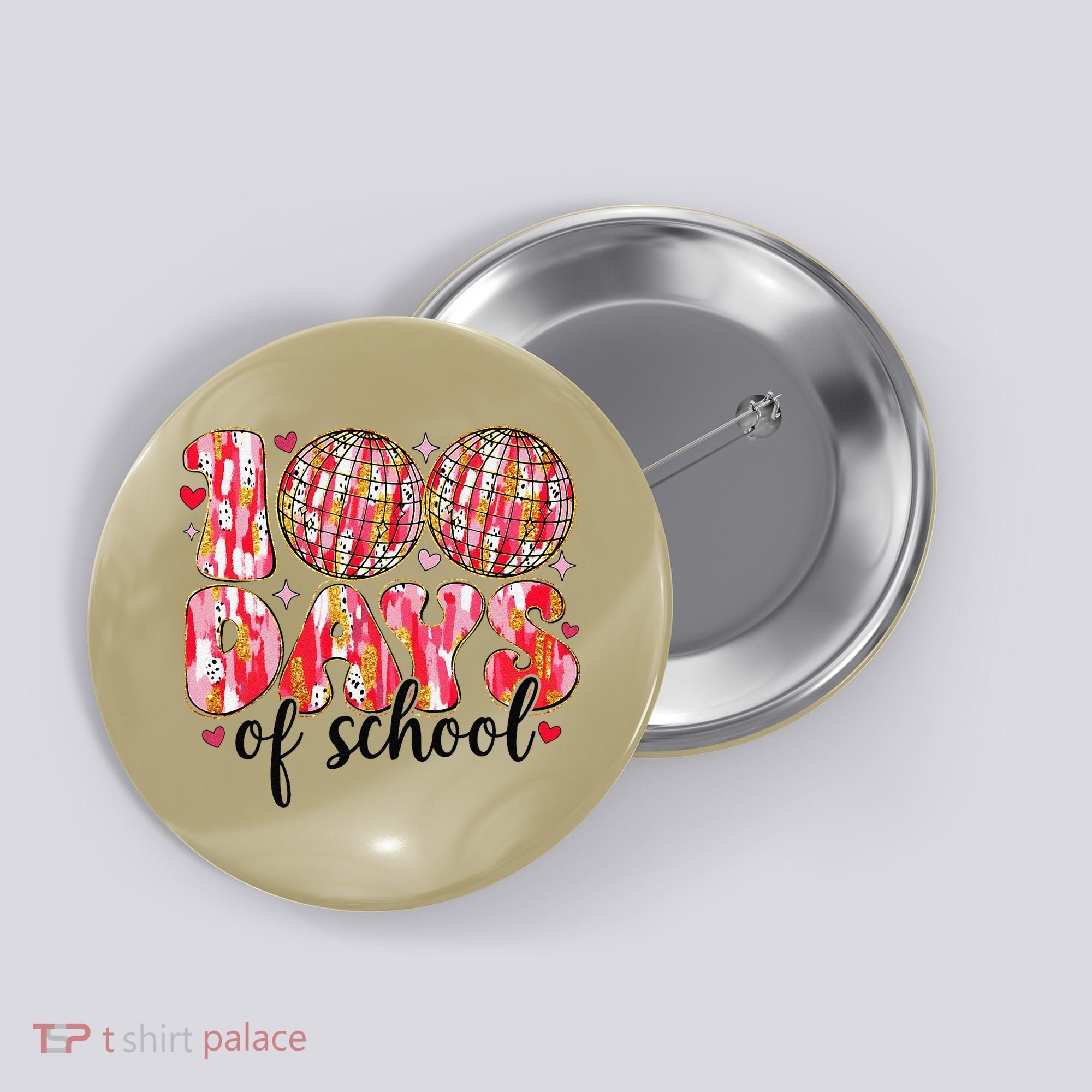 100 Days Of School Retro Disco Ball 100th Day Of School Button