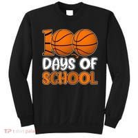 100 Days Of School Basketball Fan Cute Sweatshirt thumb 0