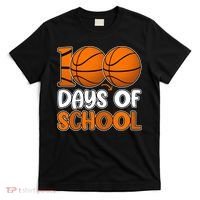 100 Days Of School Basketball Fan Cute T-Shirt thumb 0