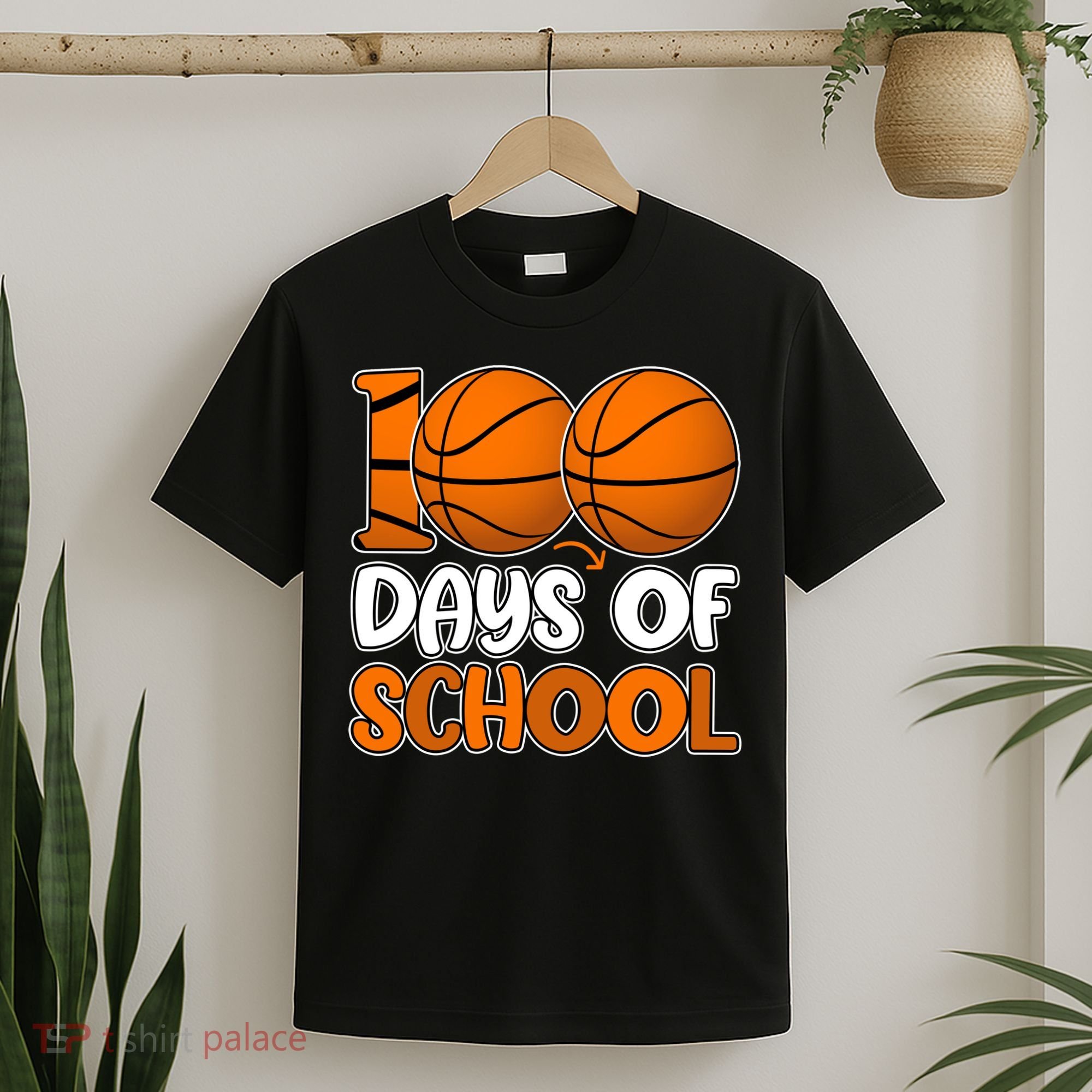 100 Days Of School Basketball Fan Cute T-Shirt