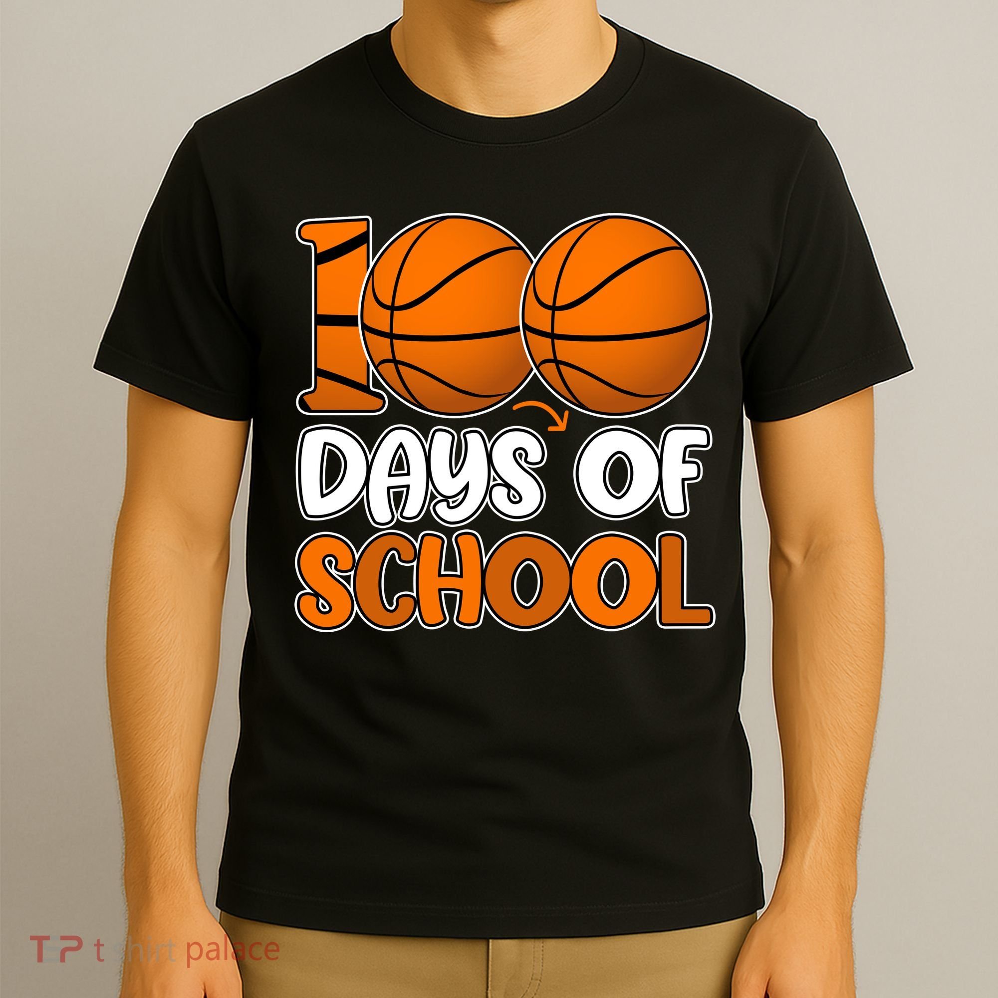100 Days Of School Basketball Fan Cute T-Shirt