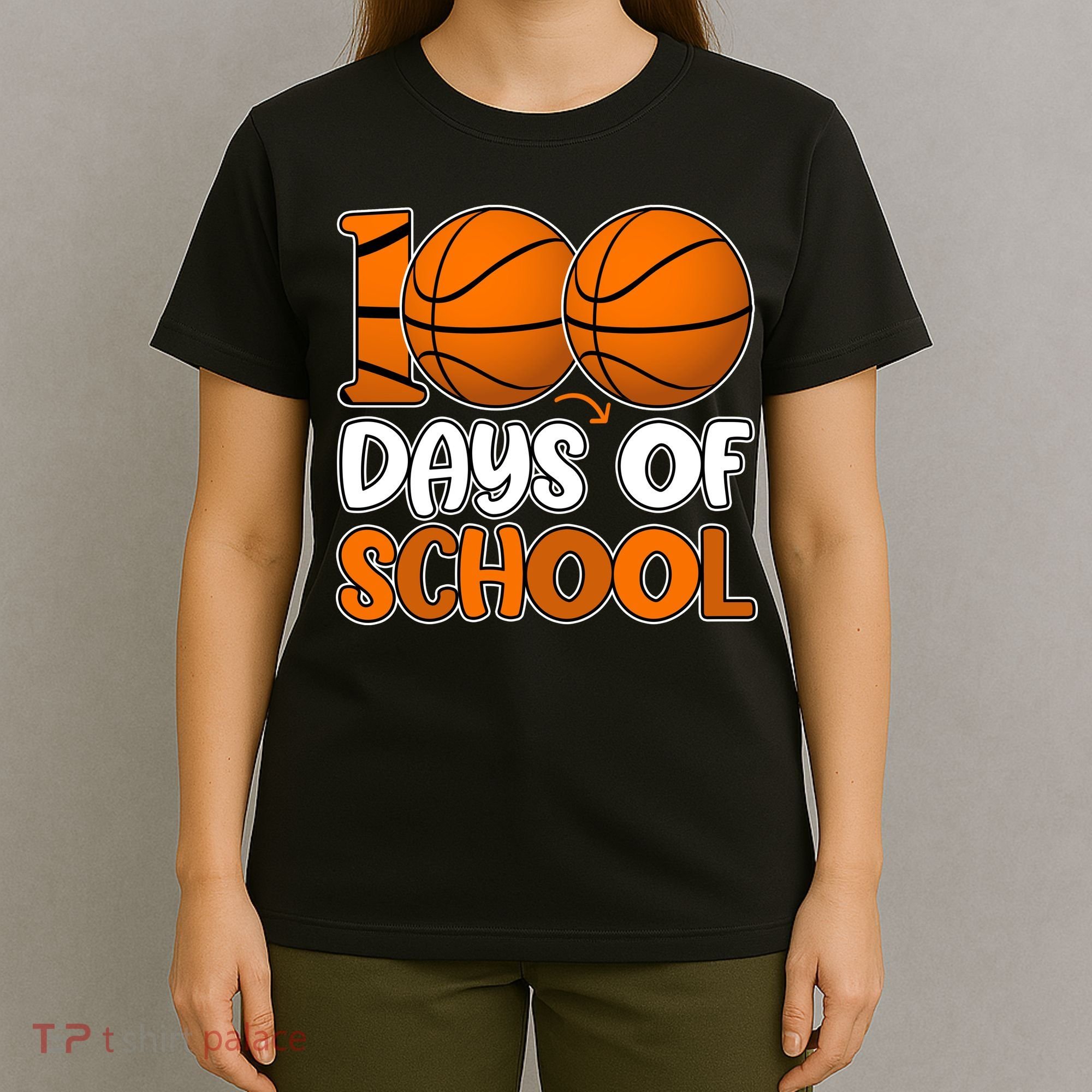 100 Days Of School Basketball Fan Cute T-Shirt