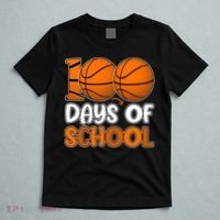 100 Days Of School Basketball Fan Cute T-Shirt thumb 5