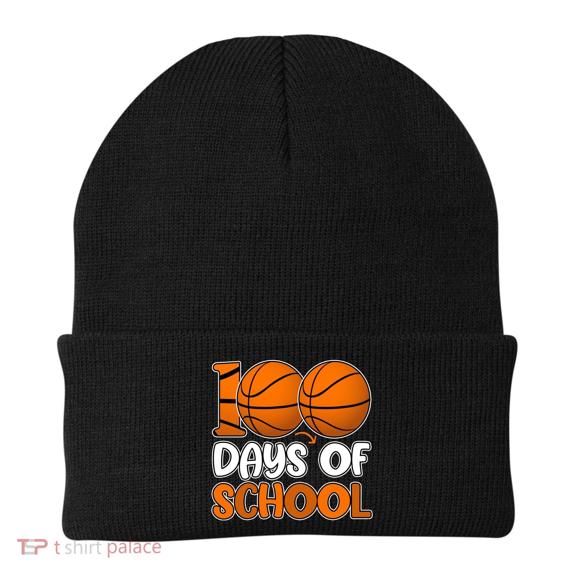 100 Days Of School Basketball Fan Cute Beanie