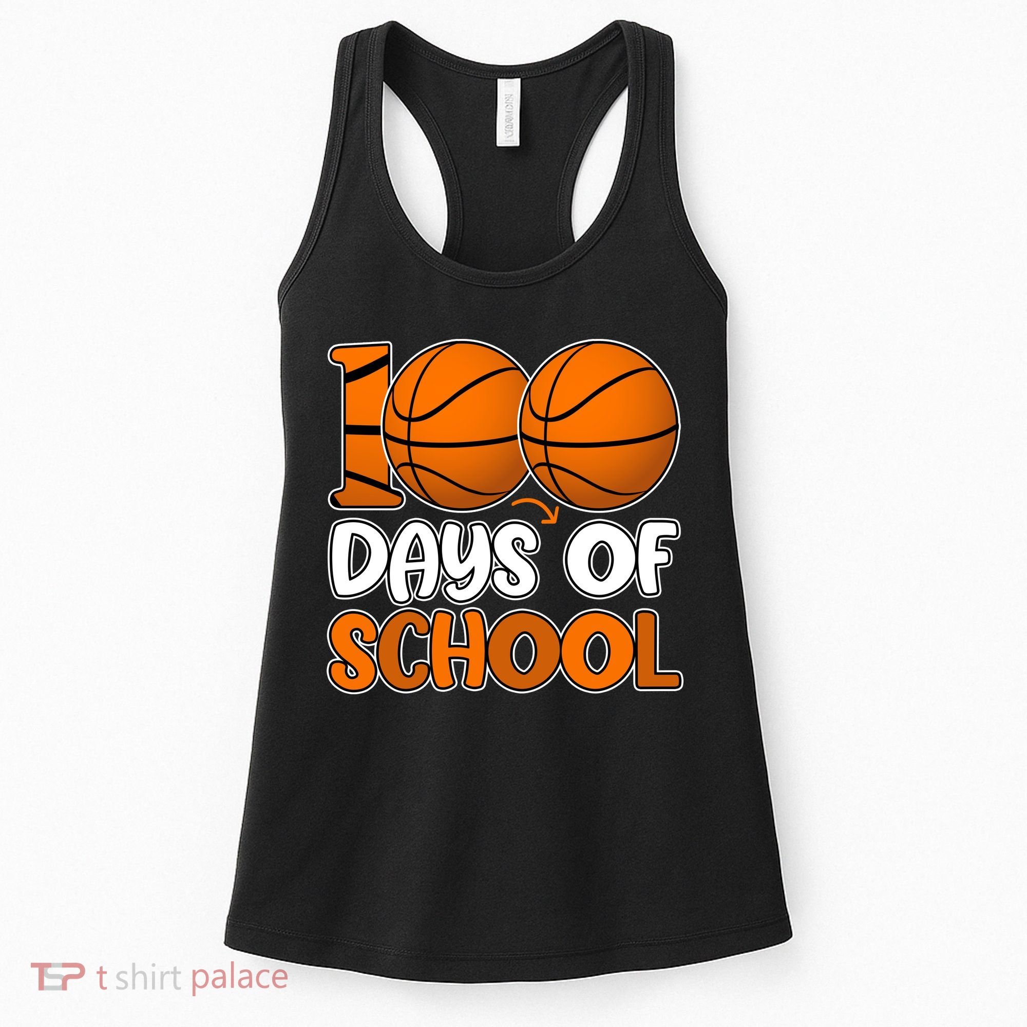 100 Days Of School Basketball Fan Cute Women's Tank Top