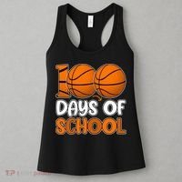 100 Days Of School Basketball Fan Cute Women's Tank Top thumb 3
