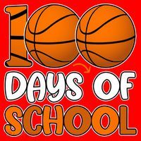 100 Days Of School Basketball Fan Cute Santa Hat thumb 1