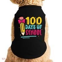100 Days Of School Cute Education Doggie Tank thumb 0