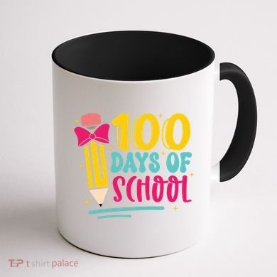 100 Days Of School Cute Education Coffee Mug back