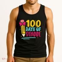 100 Days Of School Cute Education Tank Top thumb 3