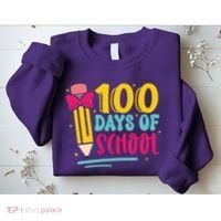 100 Days Of School Cute Education Sweatshirt thumb 2