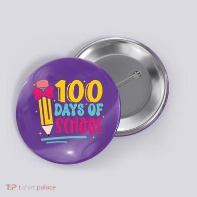 100 Days Of School Cute Education Button