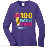 100 Days Of School Cute Education Women's Long Sleeve Shirt thumb 0