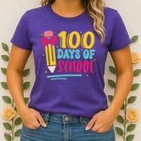 100 Days Of School Cute Education Women's T-Shirt thumb 2