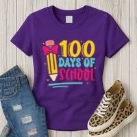 100 Days Of School Cute Education Women's T-Shirt thumb 3