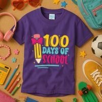 100 Days Of School Cute Education Kids T-Shirt thumb 3